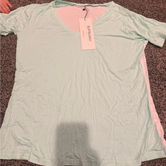 Buffbunny Collection Tops - BuffBunny Mint V-Neck Tee